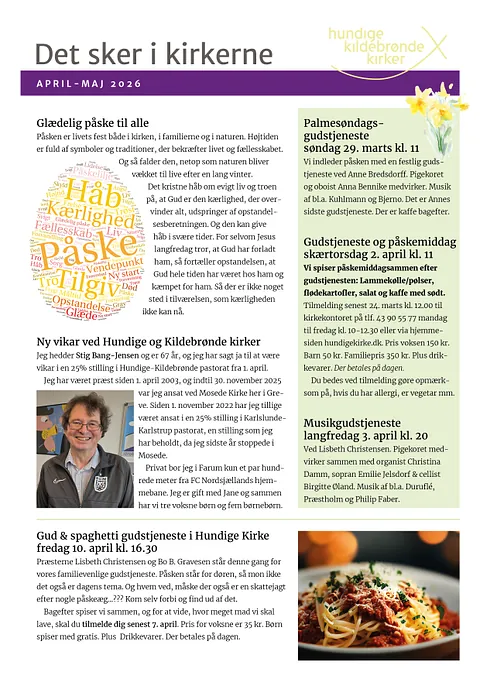 Bladforside med foto og tekst på ny kirketjener