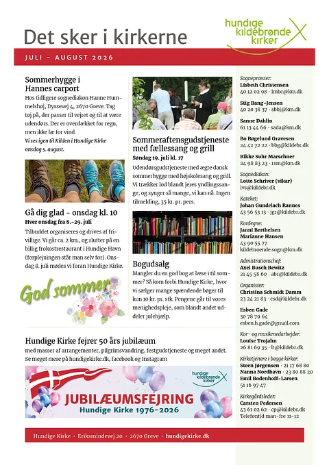 Bladforside med foto og tekst
