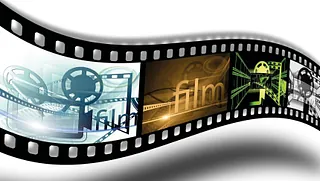 Filmstribe med forskellige motiver i.