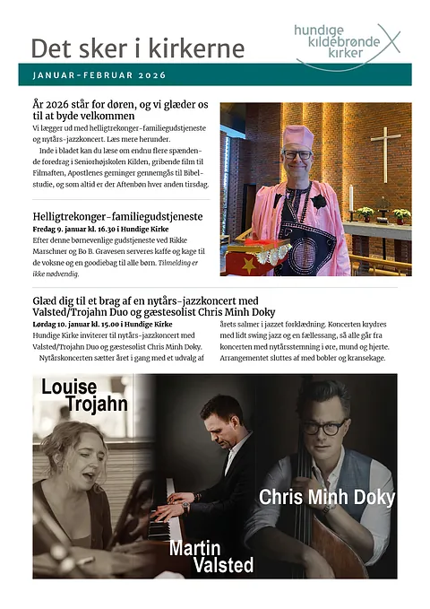 Bladforside med foto og tekst på ny kirketjener